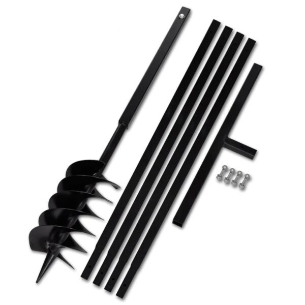 Ground Drill with Handle 150 mm with Extension Tube 5 m Steel - Image 1