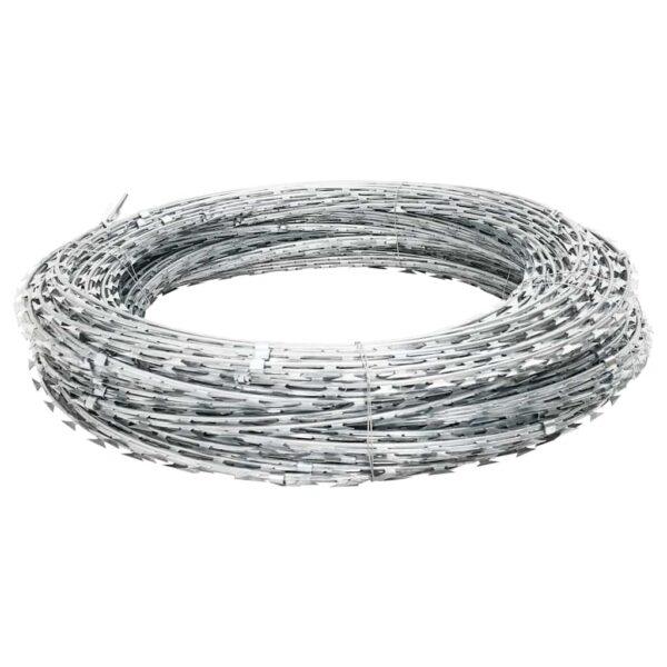 vidaXL BTO-22 Clipped Concertina Razor Wire Galvanised Steel 100 m - Image 2