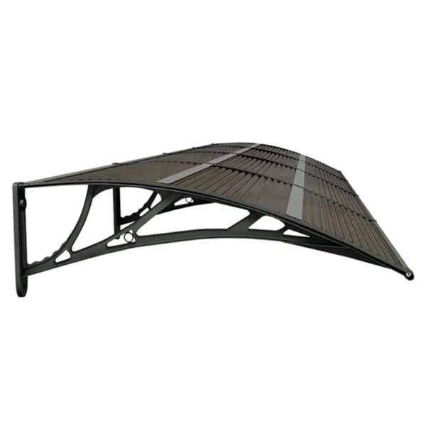 vidaXL Door Canopy Black 400x75 cm Polycarbonate - Image 5