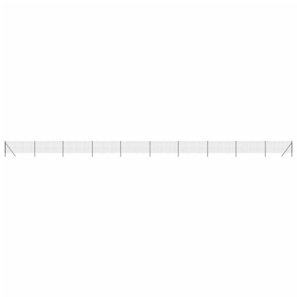 vidaXL Wire Mesh Fence Anthracite 0.8x25 m Galvanised Steel - Image 2