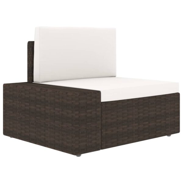 vidaXL 10 Piece Garden Lounge Set Poly Rattan Brown - Image 13