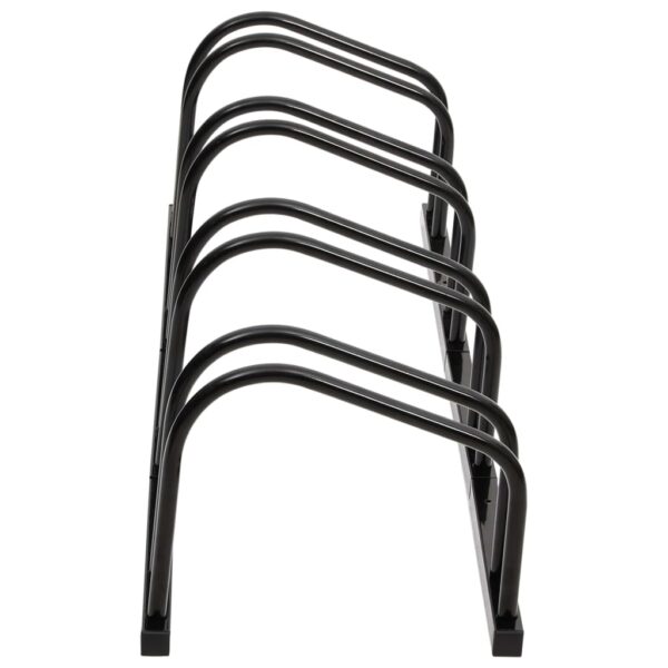 vidaXL Bike Rack for 4 Bikes Black Steel - Image 3
