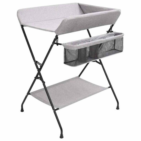 vidaXL Changing Table Light Grey Iron - Image 1