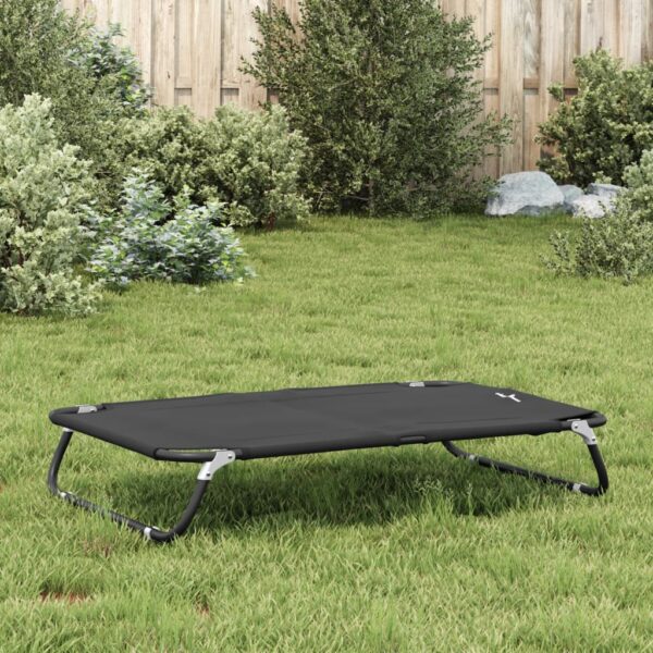 vidaXL Dog Bed Foldable Anthracite Oxford Fabric and Steel - Image 4