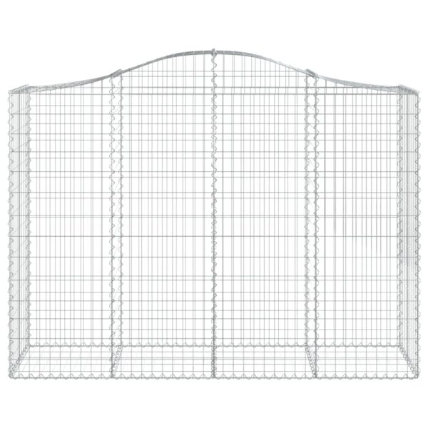 vidaXL Arched Gabion Basket 200x50x140/160 cm Galvanised Iron - Image 3