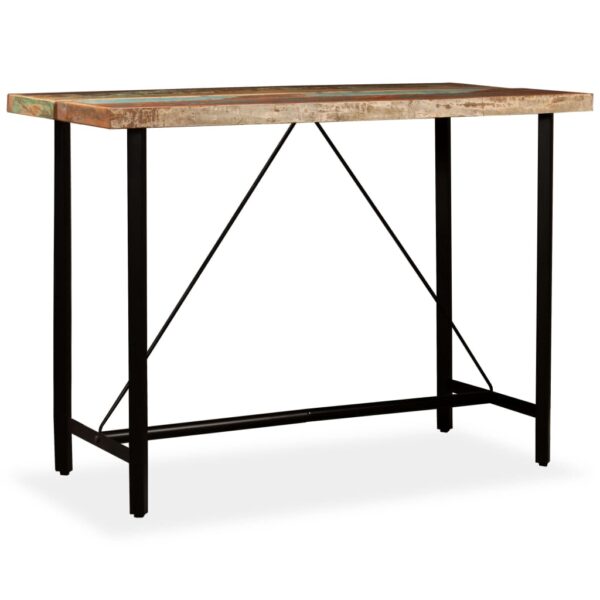 vidaXL Bar Table 150x70x107 cm Solid Reclaimed Wood - Image 12