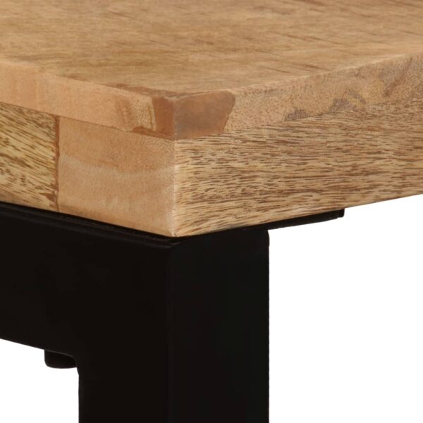 vidaXL Console Table 120x35x76 cm Solid Wood Mango and Steel - Image 7