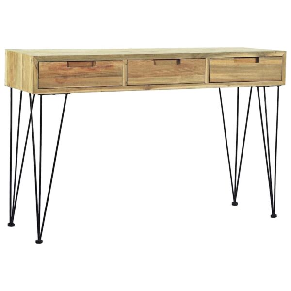 vidaXL Console Table 120x35x76 cm Solid Teak - Image 4