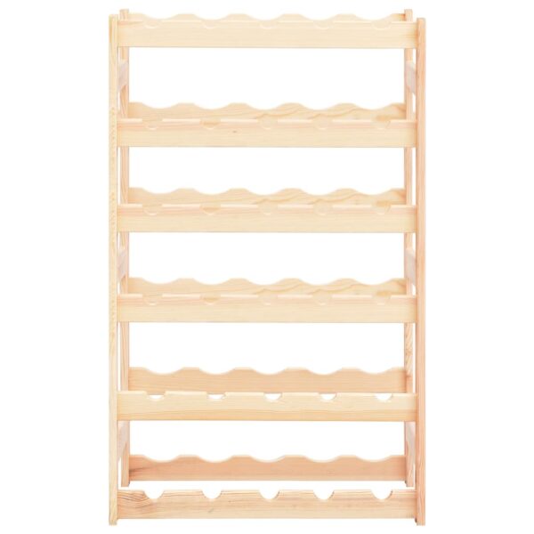 vidaXL Wine Rack for 30 Bottles Solid Wood Pine - Image 2