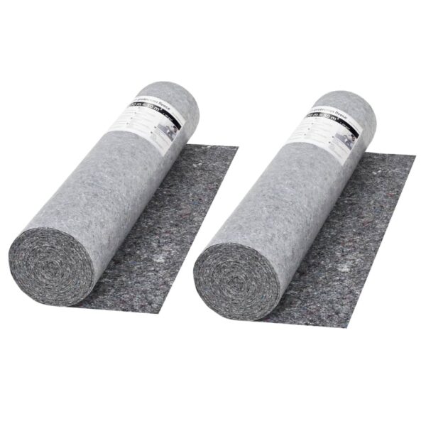 vidaXL Non-slip Painter Fleece 2 pcs 50 m 280 g/m² Grey - Image 2