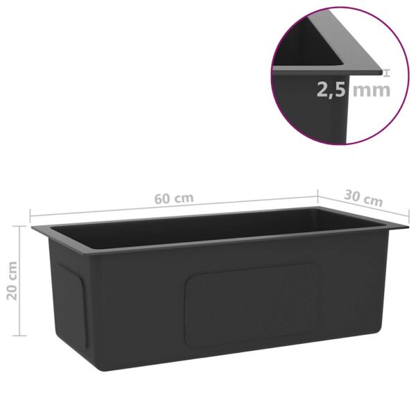 vidaXL Handmade Kitchen Sink Black Stainless Steel (AU only) - Image 7