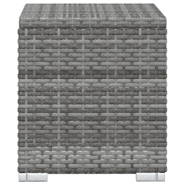 vidaXL 3 Piece Garden Sun Loungers with Tea Table Poly Rattan Grey - Image 9