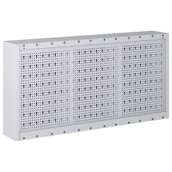 vidaXL Wall Mounted Tool Cabinet Industrial Style Metal Grey and Black - Image 5