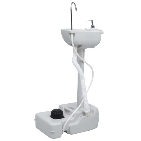 vidaXL Portable Camping Handwash Stand Grey 20 L - Image 4