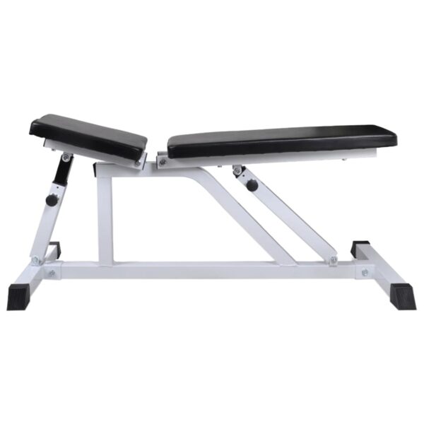 vidaXL Workout Bench with Barbell and Dumbbell Set 30.5 kg - Image 4