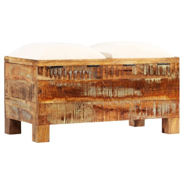 vidaXL Storage Bench Solid Reclaimed Wood 80x40x40 cm - Image 11