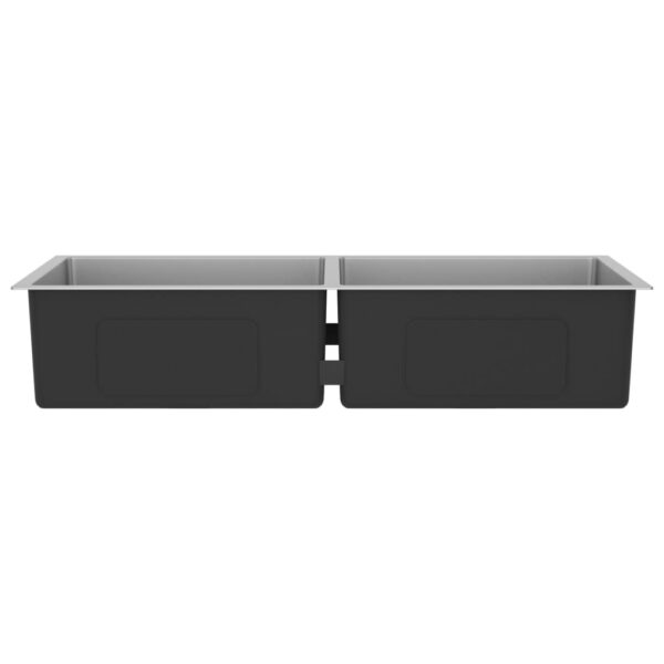 vidaXL Handmade Kitchen Sink Stainless Steel - Image 4