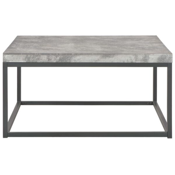 vidaXL Coffee Table 75x75x38 cm Concrete Look - Image 2
