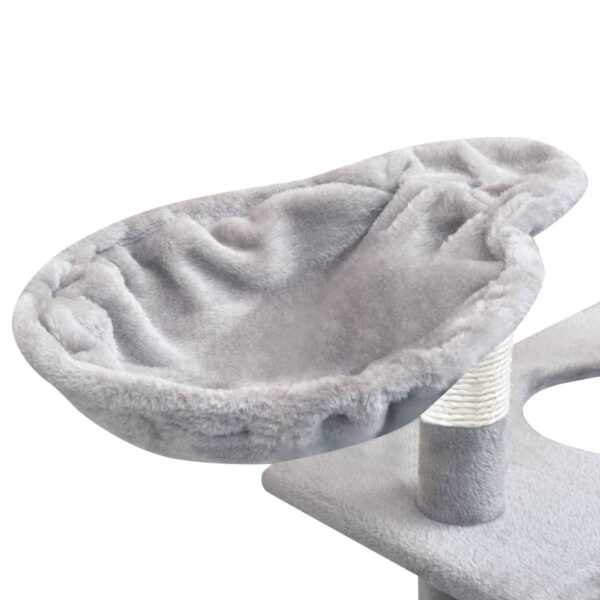 vidaXL Cat Tree with Sisal Scratching Posts 150 cm Grey - Image 5