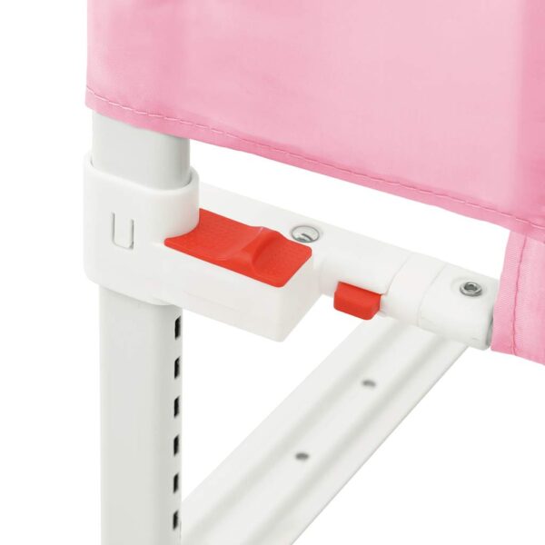 vidaXL Toddler Safety Bed Rail Pink 200x25 cm Fabric - Image 8