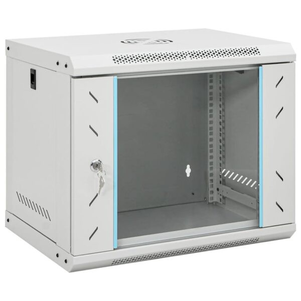 vidaXL 9U Wall Mounted Network Cabinet 19" IP20 53x40x45 cm - Image 1