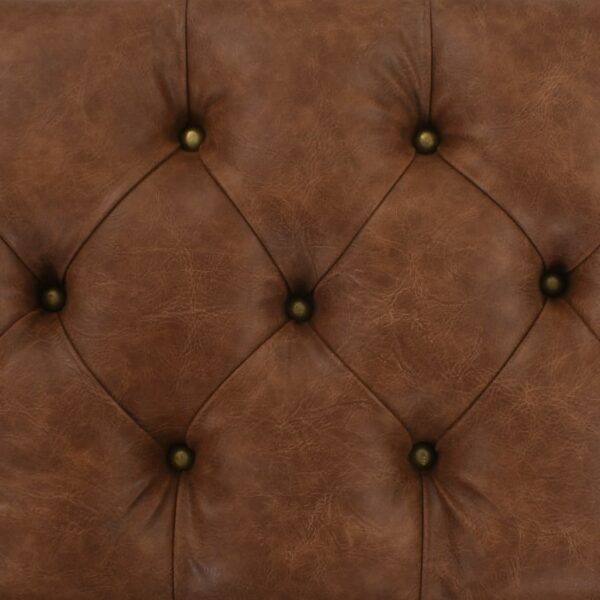 vidaXL Storage Bench 80.5x41x50 cm Solid Wood and Artificial Leather - Image 9