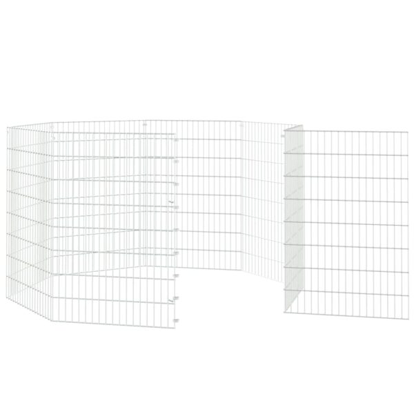 vidaXL Free Range Animal Enclosure 8-Panel 54x80 cm Galvanised Iron - Image 5