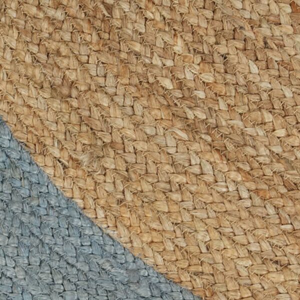 vidaXL Handmade Rug Jute with Olive Green Border 150 cm - Image 4