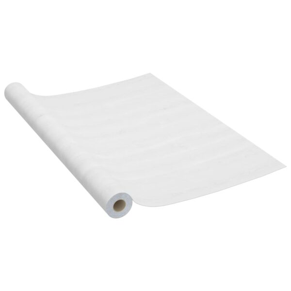 vidaXL Self-adhesive Furniture Film White Wood 500x90 cm PVC - Image 2