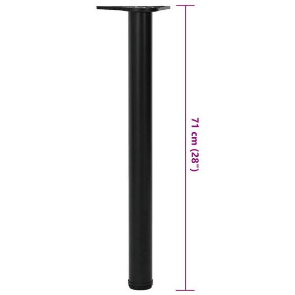 vidaXL Adjustable Table Legs 4 pcs Black 710 mm - Image 7