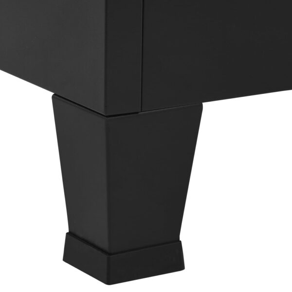 vidaXL Industrial Storage Chest Black 90x40x100 cm Steel - Image 7