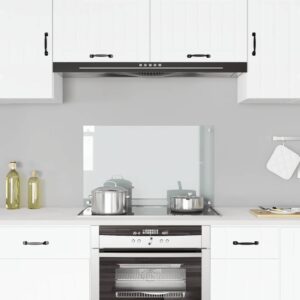 vidaXL Kitchen Backsplash Transparent 80x50 cm Tempered Glass