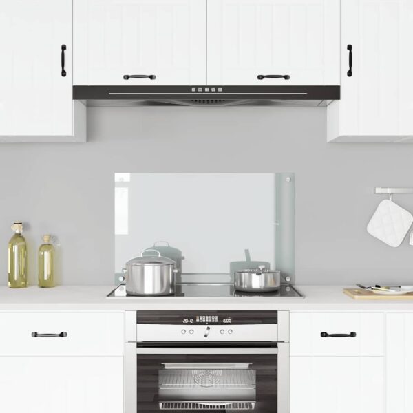 vidaXL Kitchen Backsplash Transparent 80x50 cm Tempered Glass - Image 1