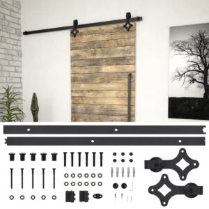 vidaXL Sliding Door SKIEN Hardware Kit 183 cm Steel Black