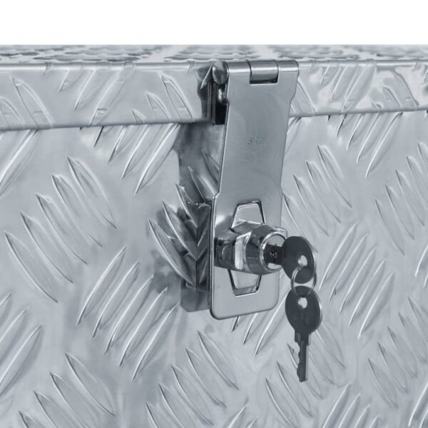 vidaXL Aluminium Box 80x30x35 cm Silver - Image 5