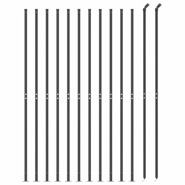 vidaXL Wire Mesh Fence with Flange Anthracite 1.4x25 m - Image 3