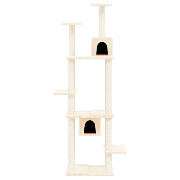 vidaXL Cat Tree with Sisal Scratching Posts Cream 176 cm - Image 3