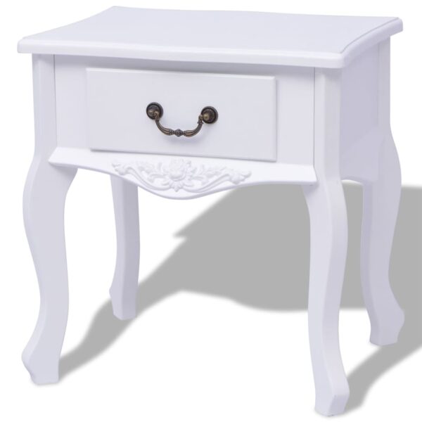 vidaXL Bedside Cabinets 2 pcs MDF White - Image 2