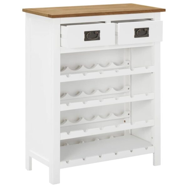vidaXL Wine Cabinet 72x32x90 cm Solid Oak Wood - Image 4