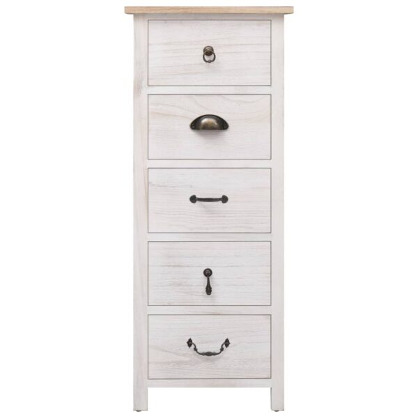 vidaXL Side Cabinet 35x25x87 cm Paulownia Wood - Image 2