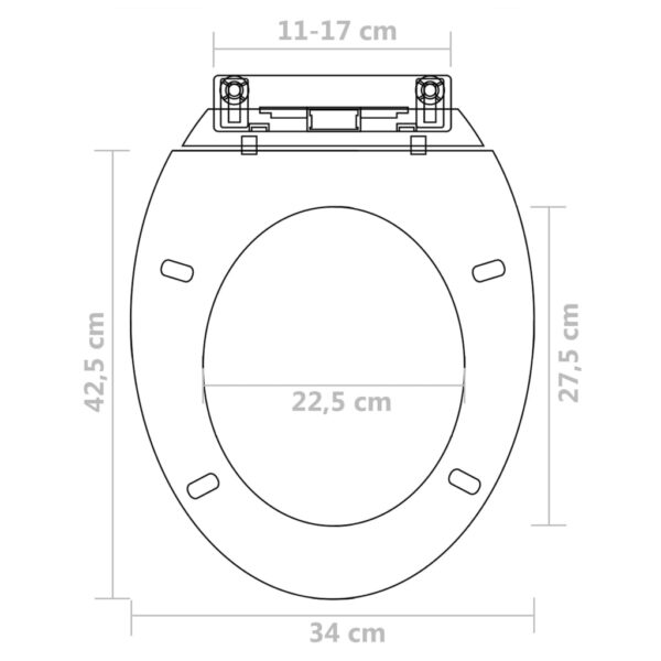 vidaXL Toilet Seats with Soft Close Lids 2 pcs Plastic White - Image 8
