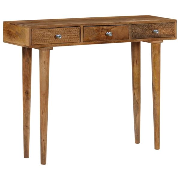 vidaXL Console Table Solid Mango Wood 102x30x79 cm - Image 11