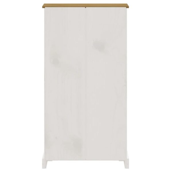 vidaXL 4-Tier Bookcase Mexican Pine Corona Range White 80x29x150 cm - Image 6