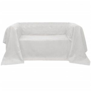 vidaXL Micro-suede Couch Slipcover Cream 210 x 280 cm