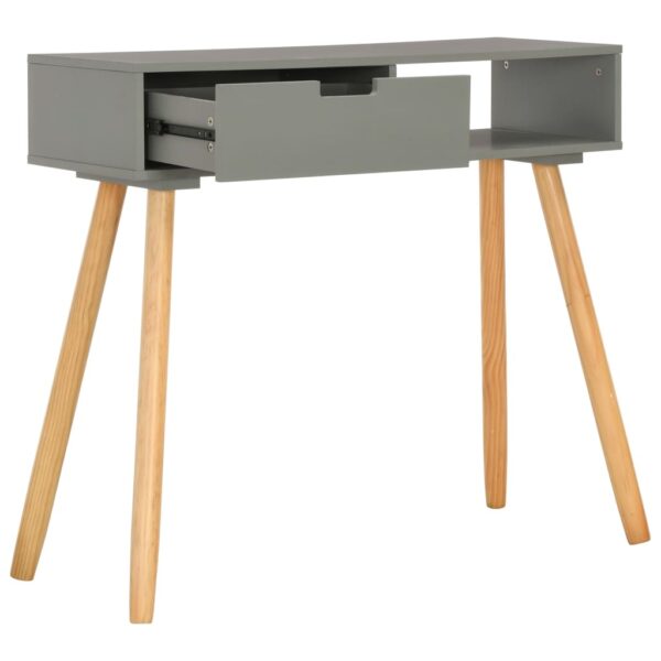 vidaXL Console Table Grey 80x30x72 cm Solid Pinewood - Image 2