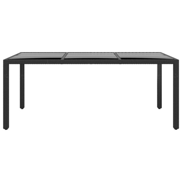 vidaXL 7 Piece Garden Dining Set Poly Rattan Black - Image 6