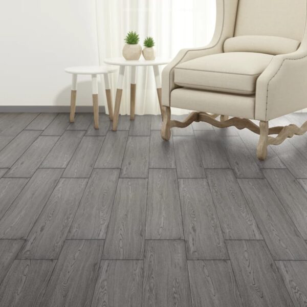 vidaXL Self-adhesive PVC Flooring Planks 5.02 m² 2 mm Dark Grey - Image 4