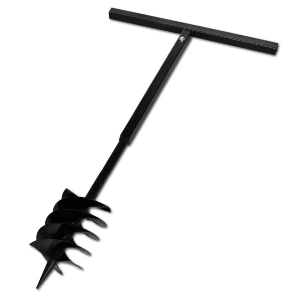 vidaXL Ground Drill with Handle 180 mm with Extension Tube 9 m Steel - Image 5