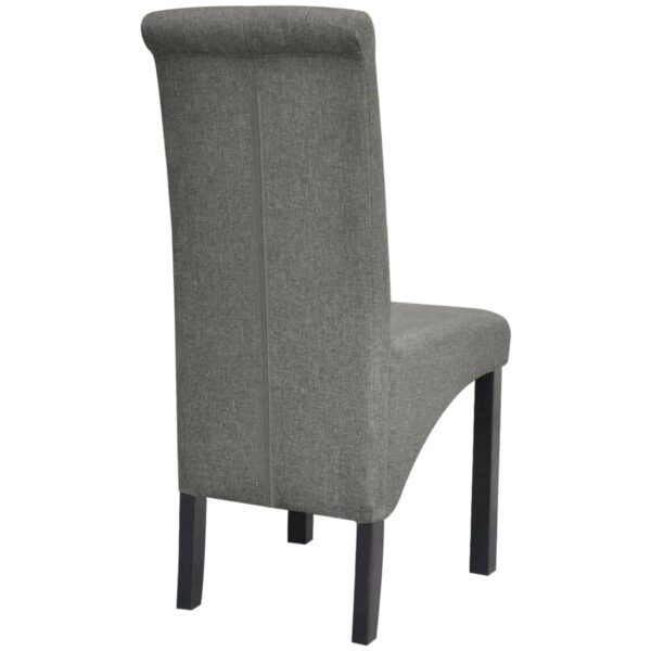 vidaXL Dining Chairs 2 pcs Light Grey Fabric - Image 5