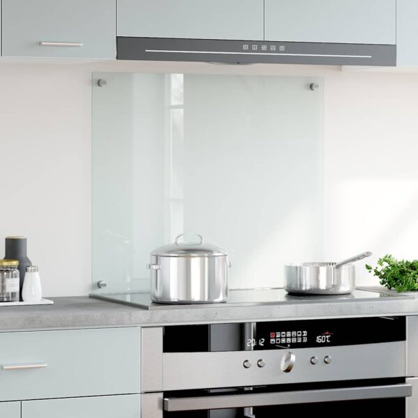 vidaXL Kitchen Backsplash Transparent 70x60 cm Tempered Glass - Image 3